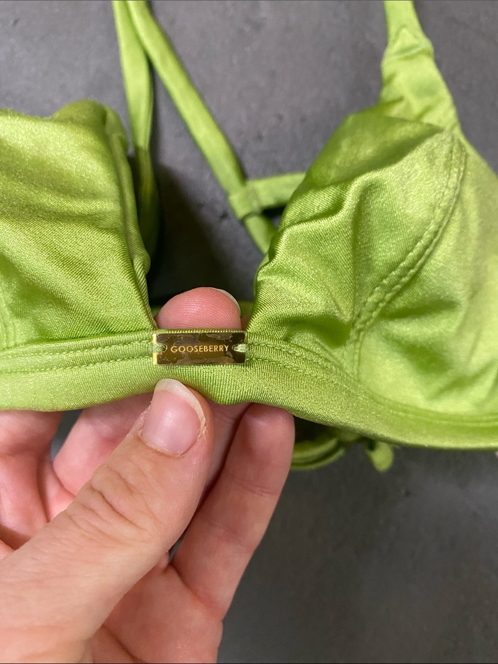 Gooseberry Mint Green Women's Triangle Bikini Set - Picture 4 of 6